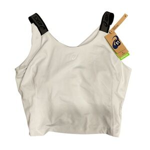 Asics White Top with Black Accents Sana Cropped Tank